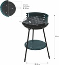Barbecue Tondo 42x77 cm con Supporto a 3 Gambe