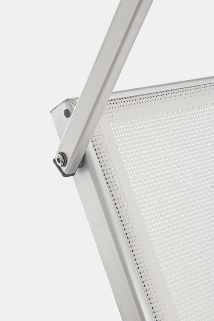 Lettino pieghevole con ruote bianco 65P x 196L cm, altezza seduta: 32 cm