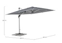 Ombrellone braccio alluminio grigio Ines 3x4