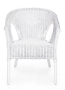 Poltrona in rattan bianco Alliss - Dimensioni: 58x61x74 cm