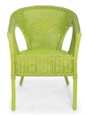 Poltrona in rattan verde Alliss - Dimensioni: 58x61x74 cm