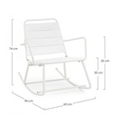 Sedia a Dondolo Bianca Lillian Bizzotto - Design Accattivante per il Tuo Relax