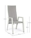 Sedia Reclinabile con Braccioli Steven Lunar - Design Elegante e Comfort Assicurato