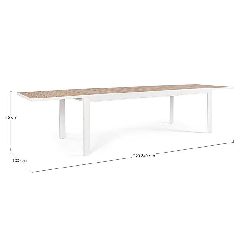 Tavolo allungabile 220-340x100 Bianco