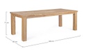 Tavolo da giardino in legno teak riciclato 240x100 cm