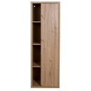 Mobile colonna con 1 anta e 4 vani - Ladama - Rovere Miele - 160x51.40x35.00 cm