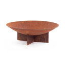 Braciere in Acciaio Effetto Legno Naturale Nebraska Diam. 73 x 24h cm