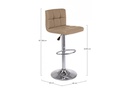 Sgabello Bar Regolabile Memphis Tortora - Dimensioni: 40a x 40b x 87/108h cm