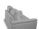 Divano Gonzaga 3 posti fisso con poggiatesta regolabili in 3 posizioni grigio H94xL205xP96