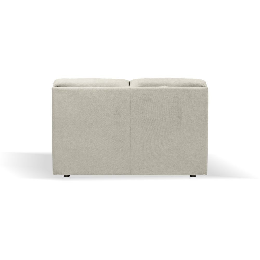 Divano Alenda 2 posti fisso con piedini quadrati colore beige H98xL160xP92