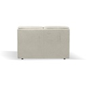 Divano Alenda 2 posti fisso con piedini quadrati colore beige H98xL160xP92