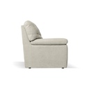 Divano Alenda 2 posti fisso con piedini quadrati colore beige H98xL160xP92