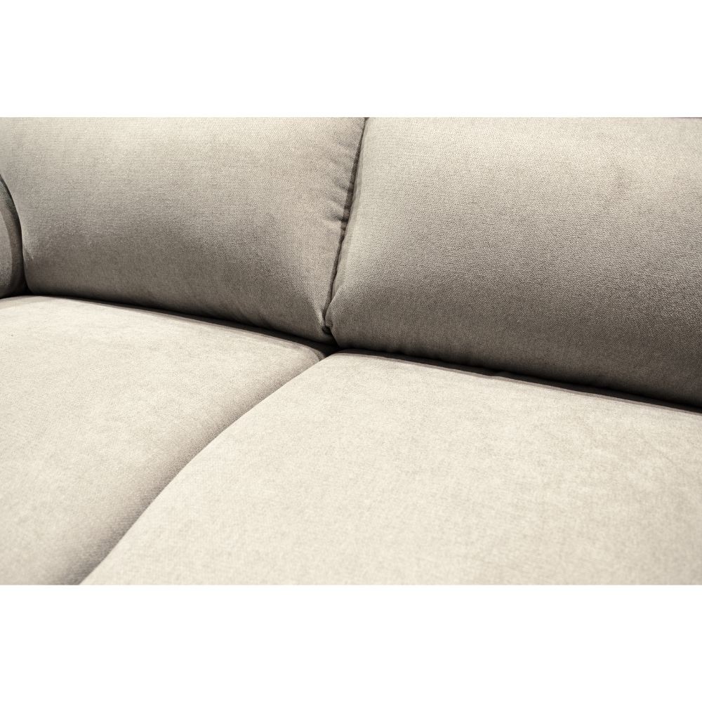 Divano Alenda 2 posti fisso con piedini quadrati colore beige H98xL160xP92