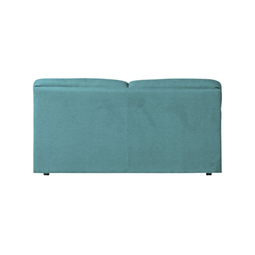 Divano Alenda 3 posti con piedini quadrati colore verde acqua H98xL201xP92
