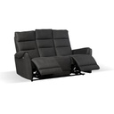 Divano 3 posti Thun 2 recliner elettrici effetto nabuk grigio H109xL187xP98