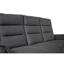Divano 3 posti Thun 2 recliner elettrici effetto nabuk grigio H109xL187xP98