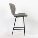 2X Sgabello Elice colore grigio chiaro gambe in metallo colore nero H101xL47.5xP60
