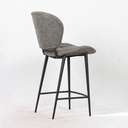 2X Sgabello Elice colore grigio chiaro gambe in metallo colore nero H101xL47.5xP60