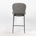 2X Sgabello Elice colore grigio chiaro gambe in metallo colore nero H101xL47.5xP60