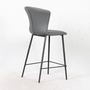 2X Sgabello Core colore antracite con gambe in metallo nero H97xL48xP52.5