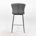 2X Sgabello Core colore antracite con gambe in metallo nero H97xL48xP52.5