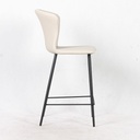 2X Sgabello Core colore beige con gambe in metallo nero H97xL48xP52.5