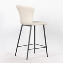 2X Sgabello Core colore beige con gambe in metallo nero H97xL48xP52.5