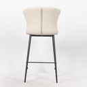 2X Sgabello Core colore beige con gambe in metallo nero H97xL48xP52.5
