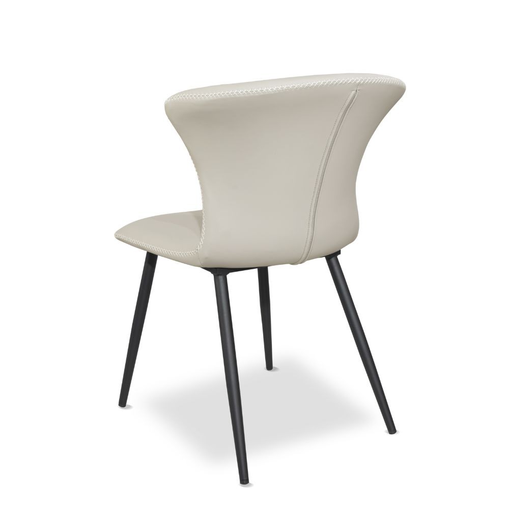 2X Sedia Core colore beige con gambe in metallo nero H84xL56xP61