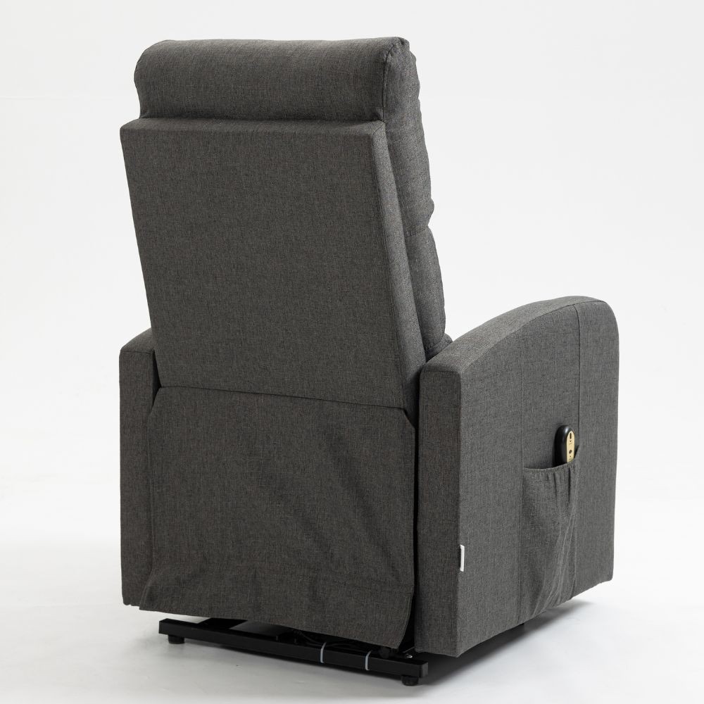 Poltrona alzapersona Lorena un motore in tessuto grigio H111xL71xP89