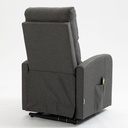 Poltrona alzapersona Lorena un motore in tessuto grigio H111xL71xP89