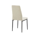 4X Sedia da pranzo Adara in tessuto beige H89xL63.5xP44