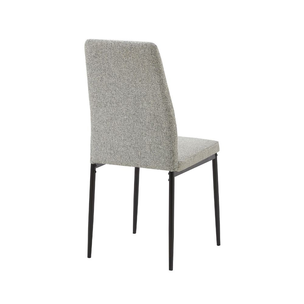 4X Sedia da pranzo Adara in tessuto tortora H89xL63.5xP44