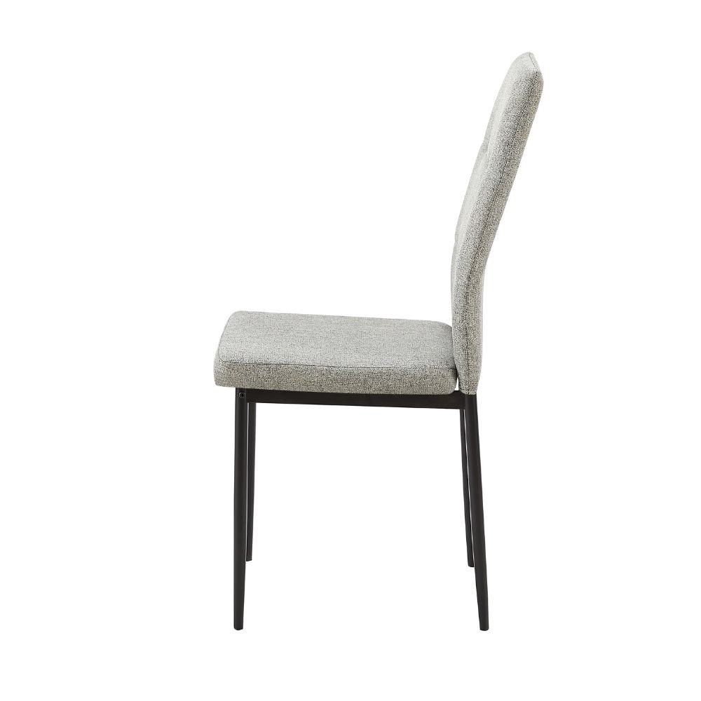 4X Sedia da pranzo Adara in tessuto tortora H89xL63.5xP44