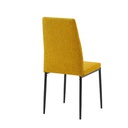 4X Sedia da pranzo Adara in tessuto senape H89xL63.5xP44