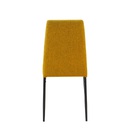 4X Sedia da pranzo Adara in tessuto senape H89xL63.5xP44