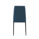 4X Sedia da pranzo Adara in tessuto blu H89xL63.5xP44