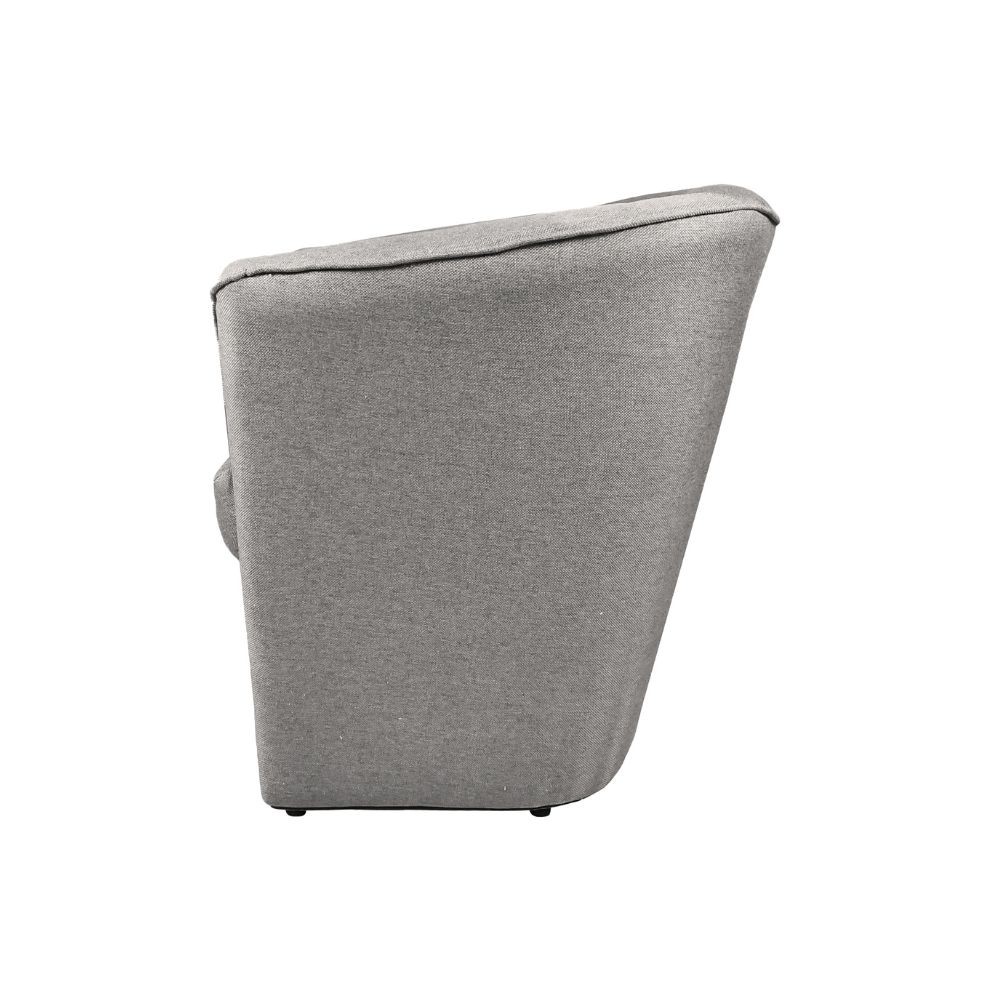 Poltrona Tago in tessuto grigio chiaro Enzo 5 H76xL75xP66