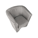 Poltrona Tago in tessuto grigio chiaro Enzo 5 H76xL75xP66