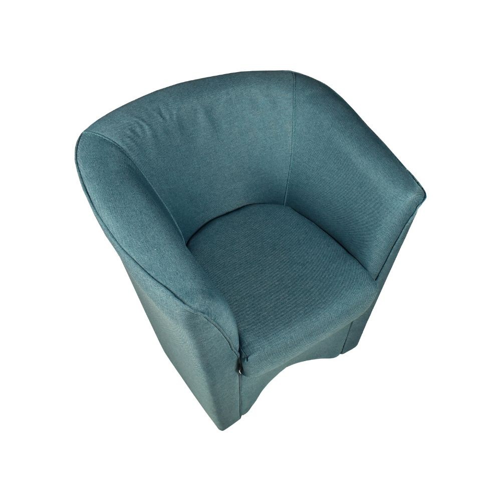 Poltrona Tago in tessuto azzurro Enzo 18 H76xL75xP66