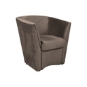 Poltrona Tago in tessuto tortora Riviera 4 H76xL75xP66