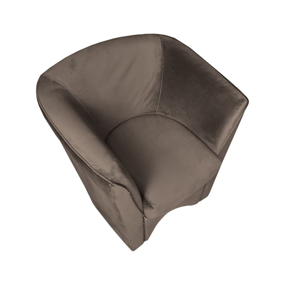 Poltrona Tago in tessuto tortora Riviera 4 H76xL75xP66