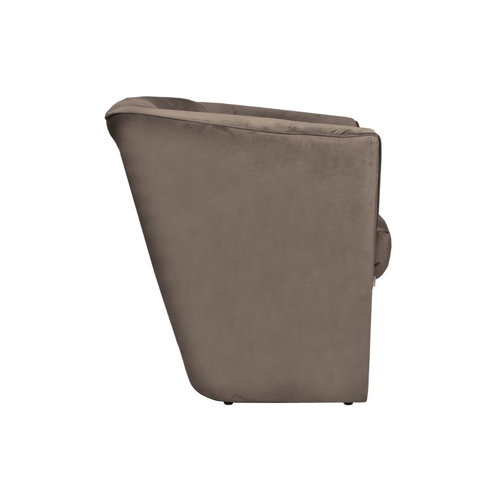 Poltrona Tago in tessuto tortora Riviera 4 H76xL75xP66