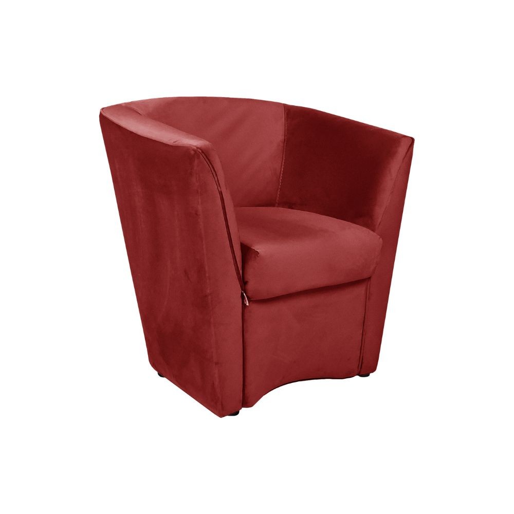 Poltrona Tago in tessuto rosso Riviera 10 H76xL75xP66