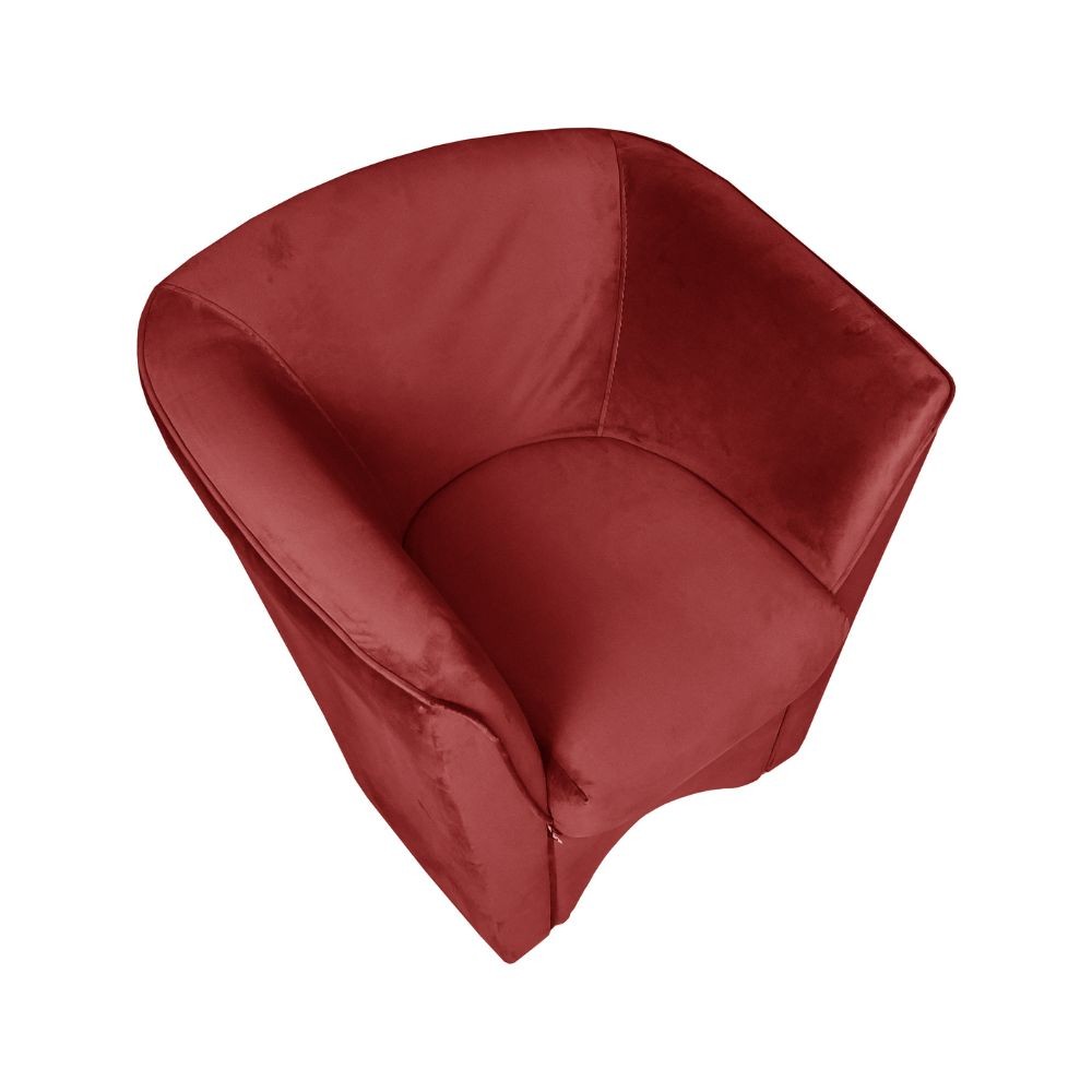 Poltrona Tago in tessuto rosso Riviera 10 H76xL75xP66