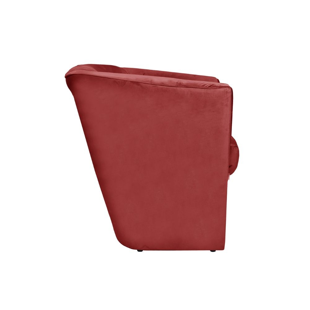 Poltrona Tago in tessuto rosso Riviera 10 H76xL75xP66