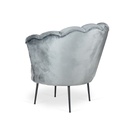 Poltrona Orel in velluto grigio Babyface 21 piedini neri H76xL70xP70