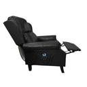 Poltrona Wing recliner 6 punti massaggianti in ecopelle colore nero H106xL91xP86
