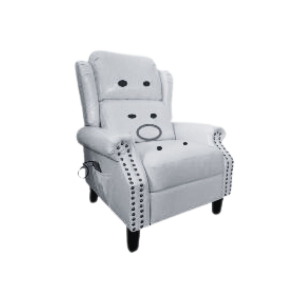 Poltrona Wing recliner 6 punti massaggianti in ecopelle colore verde H106xL91xP86