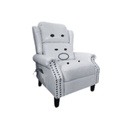 Poltrona Wing recliner 6 punti massaggianti in ecopelle colore verde H106xL91xP86